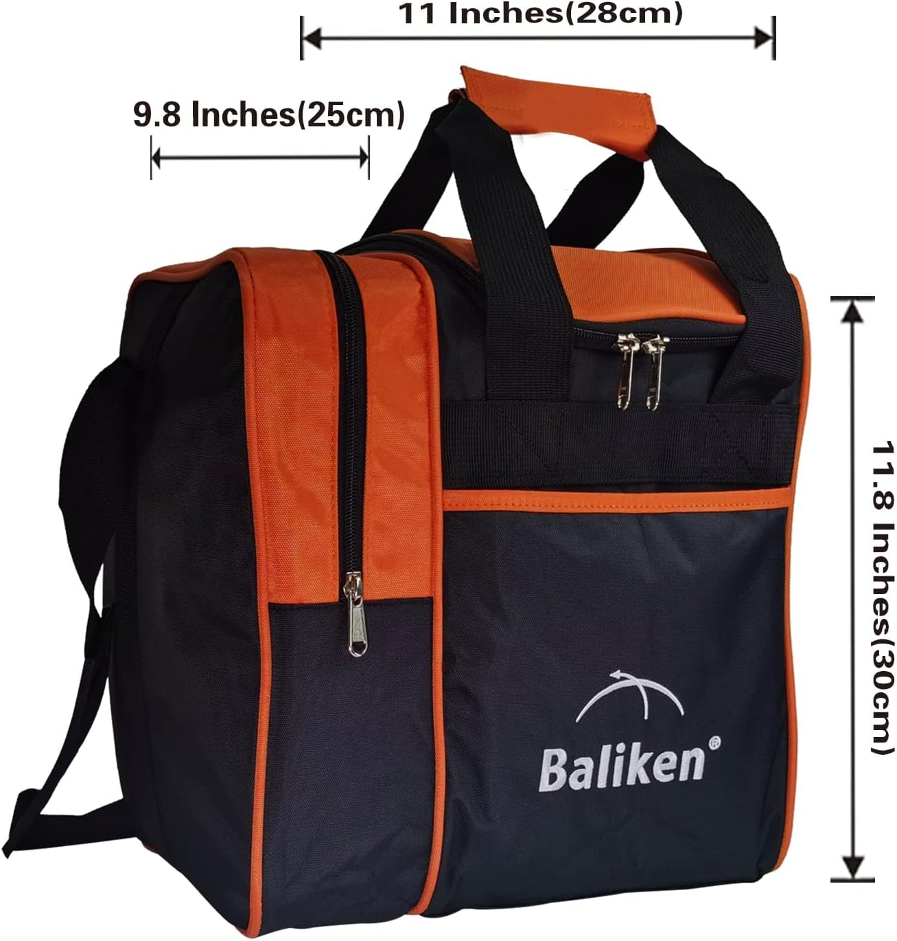 BALIKEN Single Bowling Ball Tote Bag Holds One Bowling Ball One Pair of Bowling Shoes Up to Size 11 Men’s Shoes