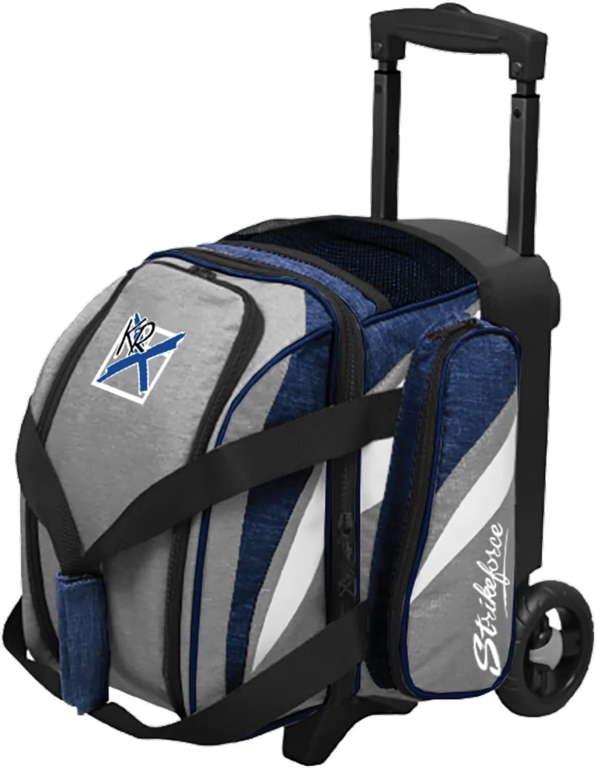KR Strikeforce Cruiser Single Roller Bowling Bag with Top Shoe Compartment and Side Accessory Compartment