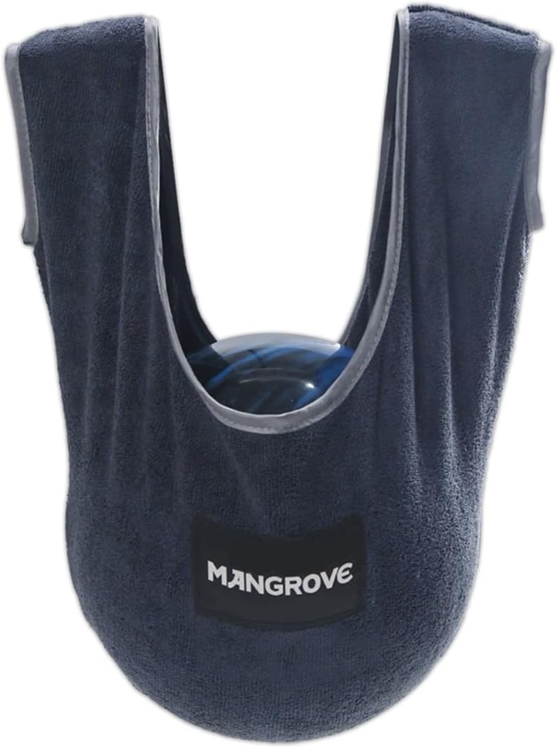 Mangrove Bowling Ball Polisher 2-Pack, Microfiber Bowling Towel See-Saw for Bowlers, Large Washable Bowling Shammy Seesaw, Ball Cleaner Holder Bag
