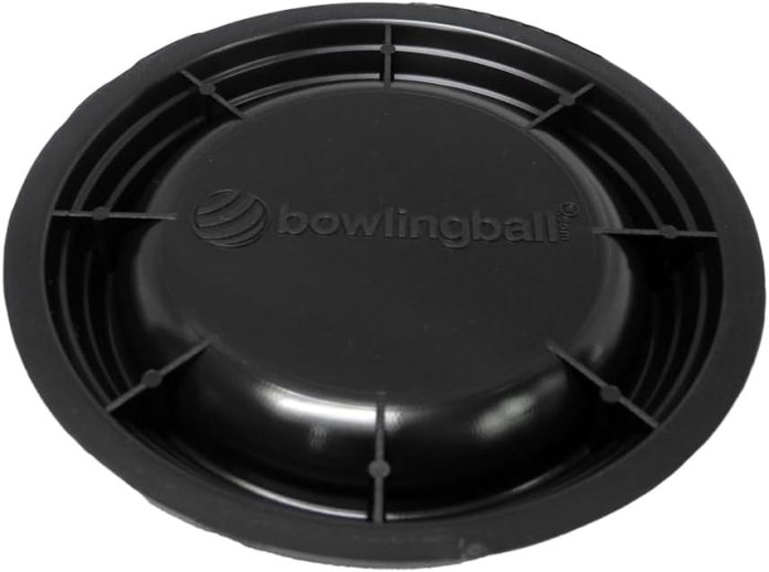 bowlingballcom basic black bowling ball cup holds bowling ball in place for displaying cleaning sanding storing compatib 2