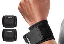 cambivo wrist wraps for men and women 2 pack adjustable compression wrist brace for carpal tunnel wrist support pain rel