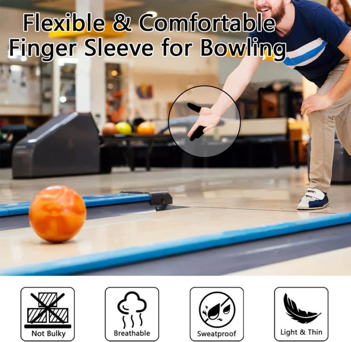 halleast 30 pieces finger sleeves for bowling disposable bowling thumb sleeves anti sweat breathable protector seamless 1 4
