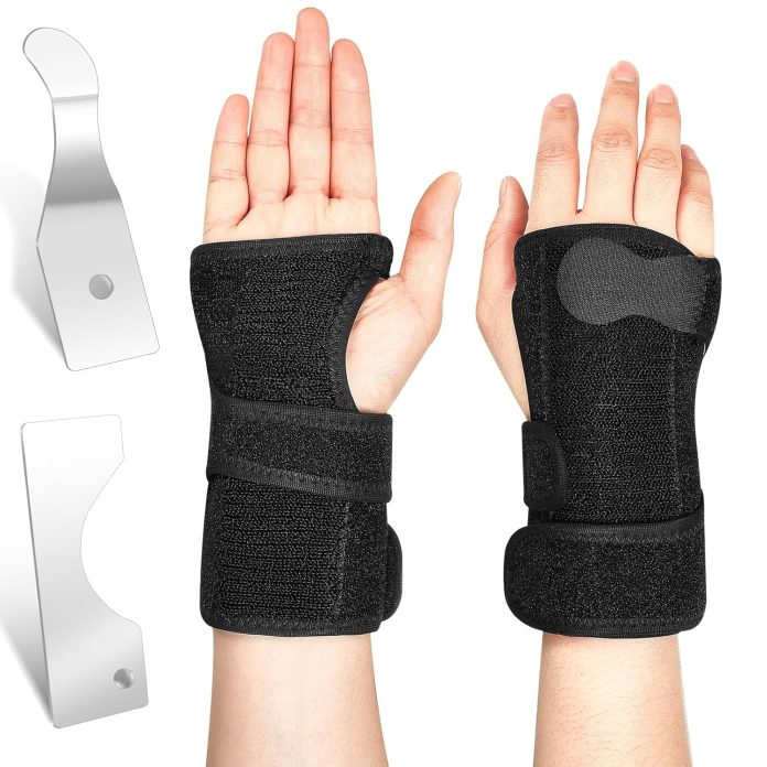 shappy bowling wrist support wrist brace with thumb spica splint right hand breathable wrist splint with removable alumi
