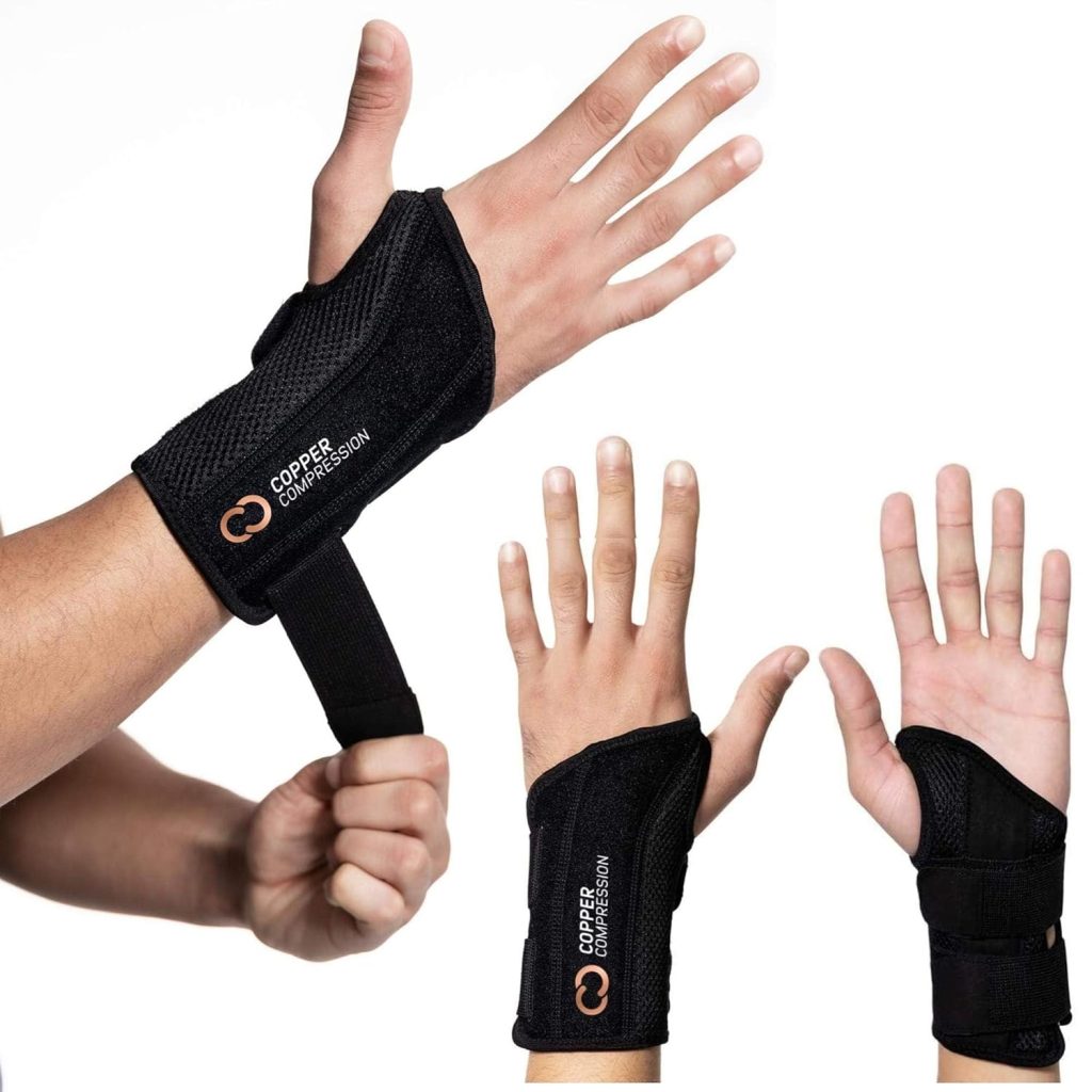 Copper Compression Advanced Wrist Brace - Copper Infused Adjustable Orthopedic Support Splint for Pain, Carpal Tunnel, Arthritis, Tennis Elbow, Tendinitis, RSI, Ganglion Cyst for Men Women Right S/M Copper Compression Advanced Wrist Brace - Copper Infused Adjustable Orthopedic Support Splint for Pain, Carpal Tunnel, Arthritis, Tennis Elbow, Tendinitis, RSI, Ganglion Cyst for Men Women Right S/M