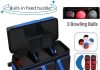 3 ball bowling bag with rollers fixed bowling ball cup with fixed buckle independent shoe compartment up to 16 sizesmult 4